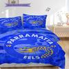 Комплект постельного белья с узором Parramatta Eels Одеяло Постельное белье Наволочка Домашний Декор Подарок на День Рождения (1 пододеяльник + 2 наволочки, без наполнителя)
