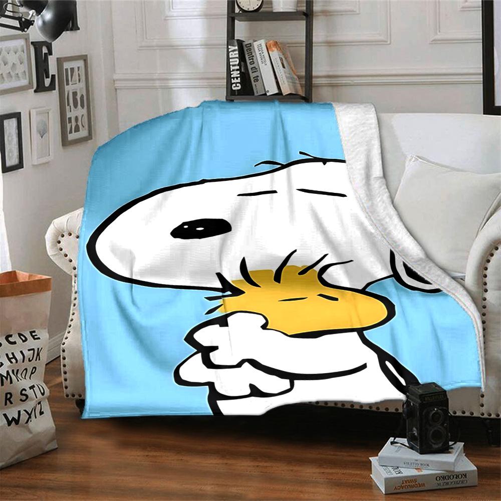 1pc Snoopy Dreams Woodstock Flannel Blanket,Ultra Soft Warm Plush Throw for Home Bedroom Bed Sofa Cover Camping Picnic gift Y72433