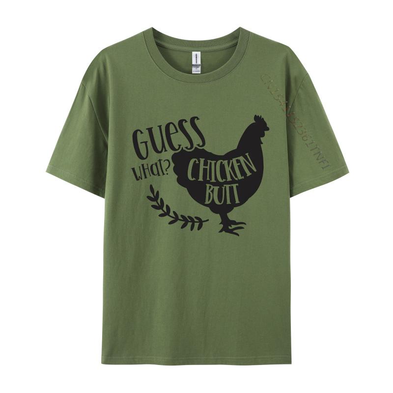 Guess What Chicken Butt Tshirt Vintage Unisexs Gift TShirt Unisex Top TShirts Premium Cotton Tops Shirt Casual