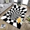 Checkerboard Distortion Pattern Office Rug Chair Mat, Entryway Carpet, Suitable for Front Door, Bedroom, Living Room, Desk, Holiday Gift