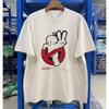 Vintage Washed Cotton Long Sleeve Tee With Bold Letter Print Loose Fit Crewneck Men