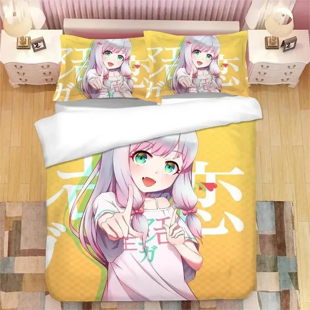 3D Anime Girl Izumi Sagiri Bedding Set Duvet Cover Sheet Printed Bed Set Pillowcase Bed Full Queen King Size Comforter Bedroom