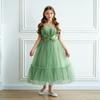Girls Princess Tulle Dress Sleeveless Formal Gown Kids Birthday Party Performance