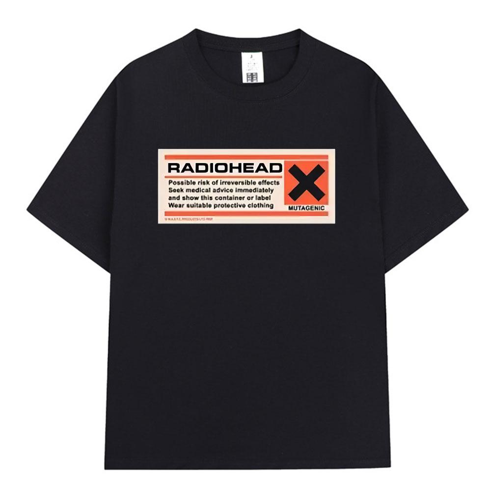 Rock Band Radiohead Мутагенные Футболки Мужские Женские Одежда Готическая Ретро Футболка Повседневная С Коротким Рукавом Оверсайз Футболки Уличная Одежда
