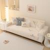 Lamb Fleece Sofa Cushion Winter Plush Seat Cushion New Cartoon Leather Sofa Cover All-Inclusive Non-Slip Backrest Cover Cloth Towel