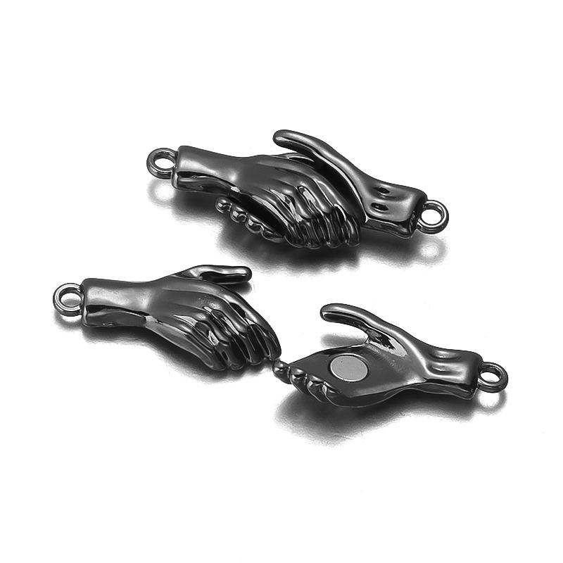 4 шт. 32x12,5 мм рукопожатие сильная магнитная застежка в форме ладони магнитная застежка пара кулон ожерелье для изготовления ювелирных изделий DIY Шарм разъем