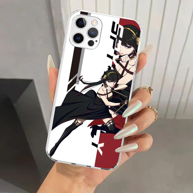 Чехол для телефона Anya из аниме Семья шпионов для iPhone 16 15 14 13 12 Mini 11 Pro Max 16E X XS XR 7 Plus 8 SE 2020 Мягкий чехол с принтом