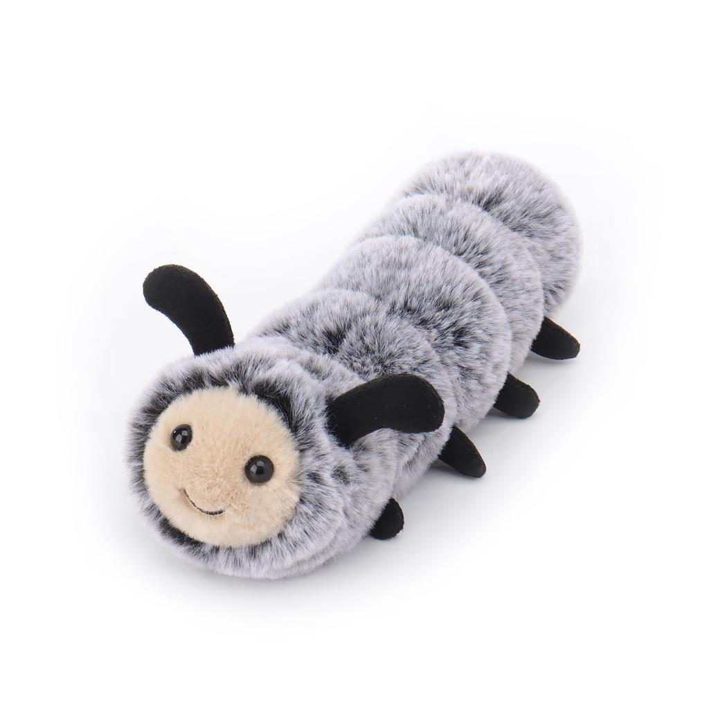 Apricot Lamb Happy Caterpillar Plush Toy for Kids, Soft and Cute Fluffy Happy Caterpillar for Girls and Boys, 20cm