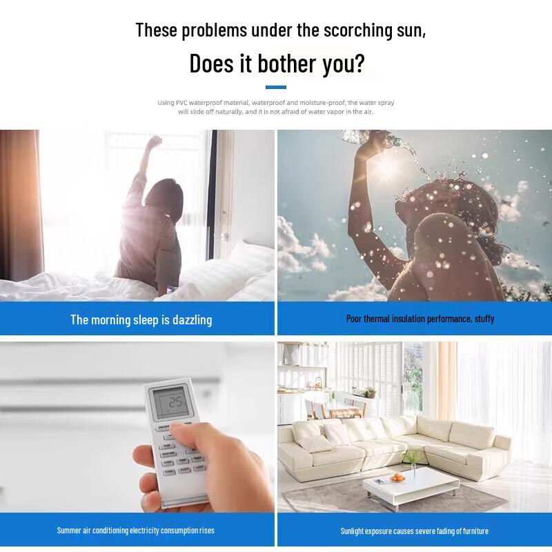 AVADEN Голубое небо Белые облака Приватная оконная пленка