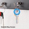 24/32/40 Pcs Colored Key Caps Flexible Round Rubber Key Covers Semi-circular Key Tags Identifiers for House Keys Non Odd-Shaped Keys