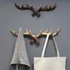 Wall Mounted Deer Horn Decorative Hook Vintage Wall Keys Holder Nordic Antler Statue Bathroom Home