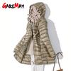 Padded Hooded Long Jacket Duck Down Female  Ultra Light Slim Solid Jackets Coat Portable Parka