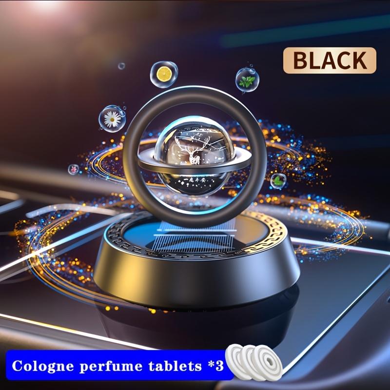 Вращающийся автомобильный освежитель воздуха на солнечной батарее с натуральным древесным ароматизатором - не требует зарядки