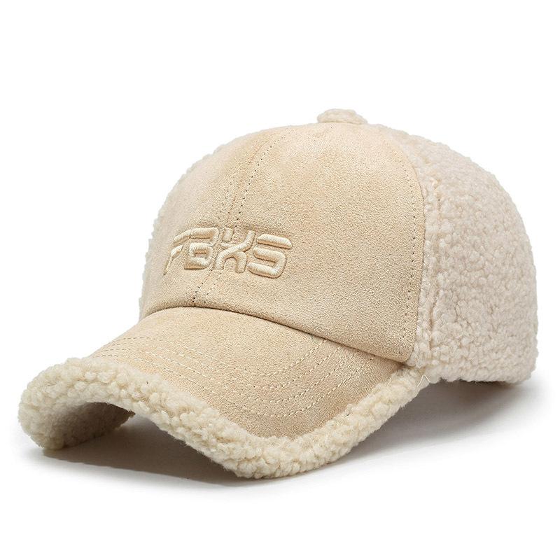 Зимняя мужская женская бейсболка с вышитыми буквами, теплая кепка из овечьей шерсти