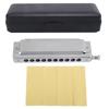 Chromatic Harmonica 10 Hole 40 Tone 2?Sided Polyphonic Playing Mouth Organ Silver