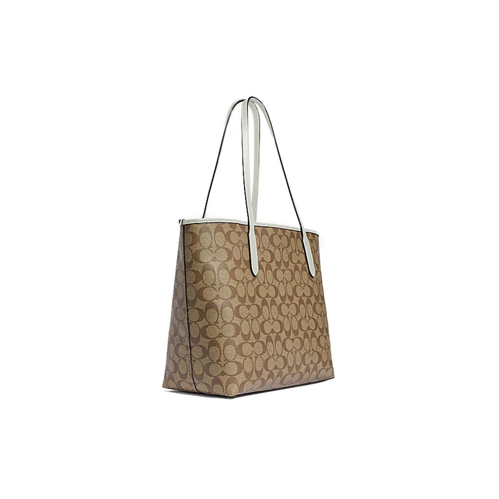 New COACH City PVC Tote Bag, Shopping Bag, Shoulder Bag, Handbag Large Women's Brown 5696-SVV7Q