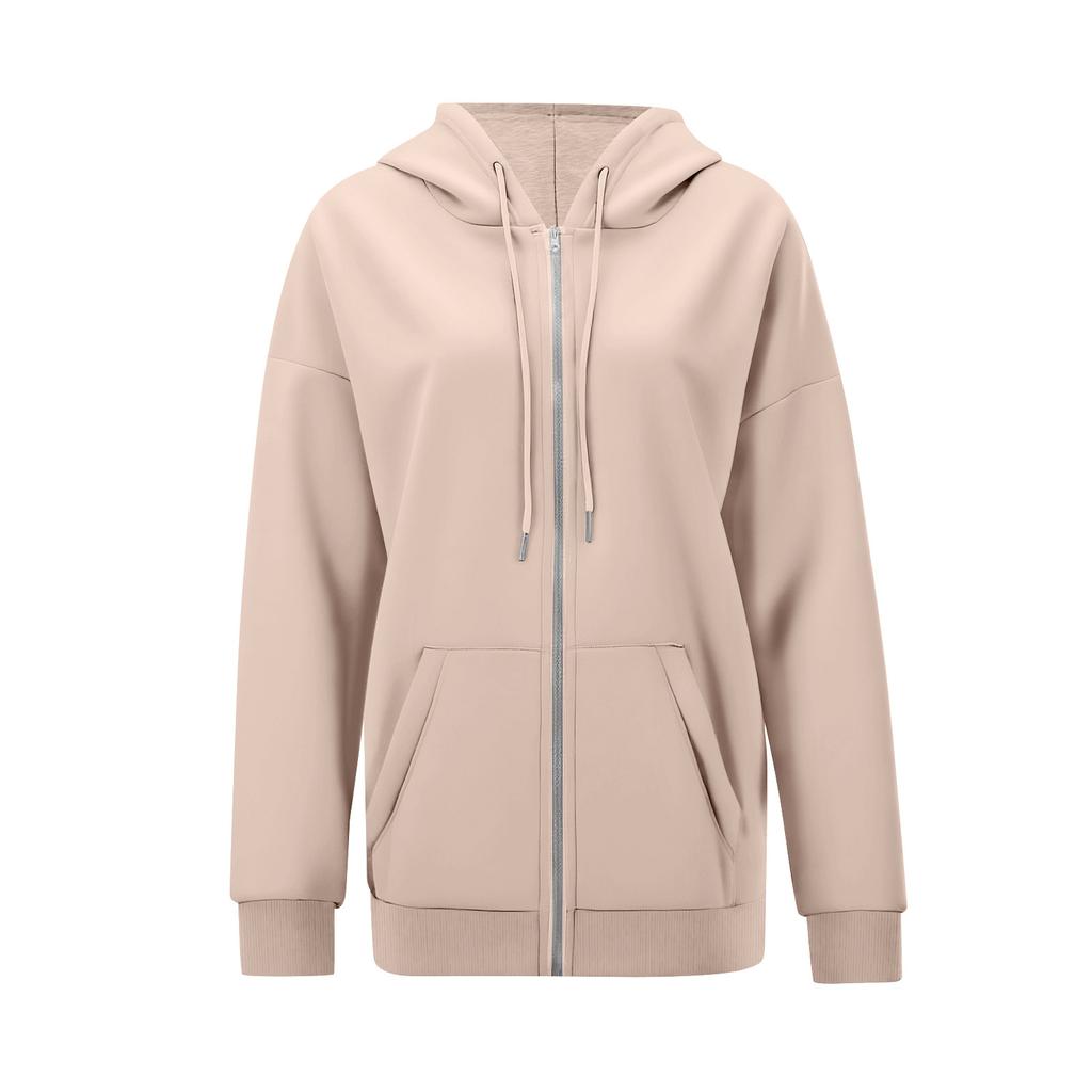 Womens Zip Up Hoodies Oversized Sweatshirts Fall Fashion Outfits Casual Jackets