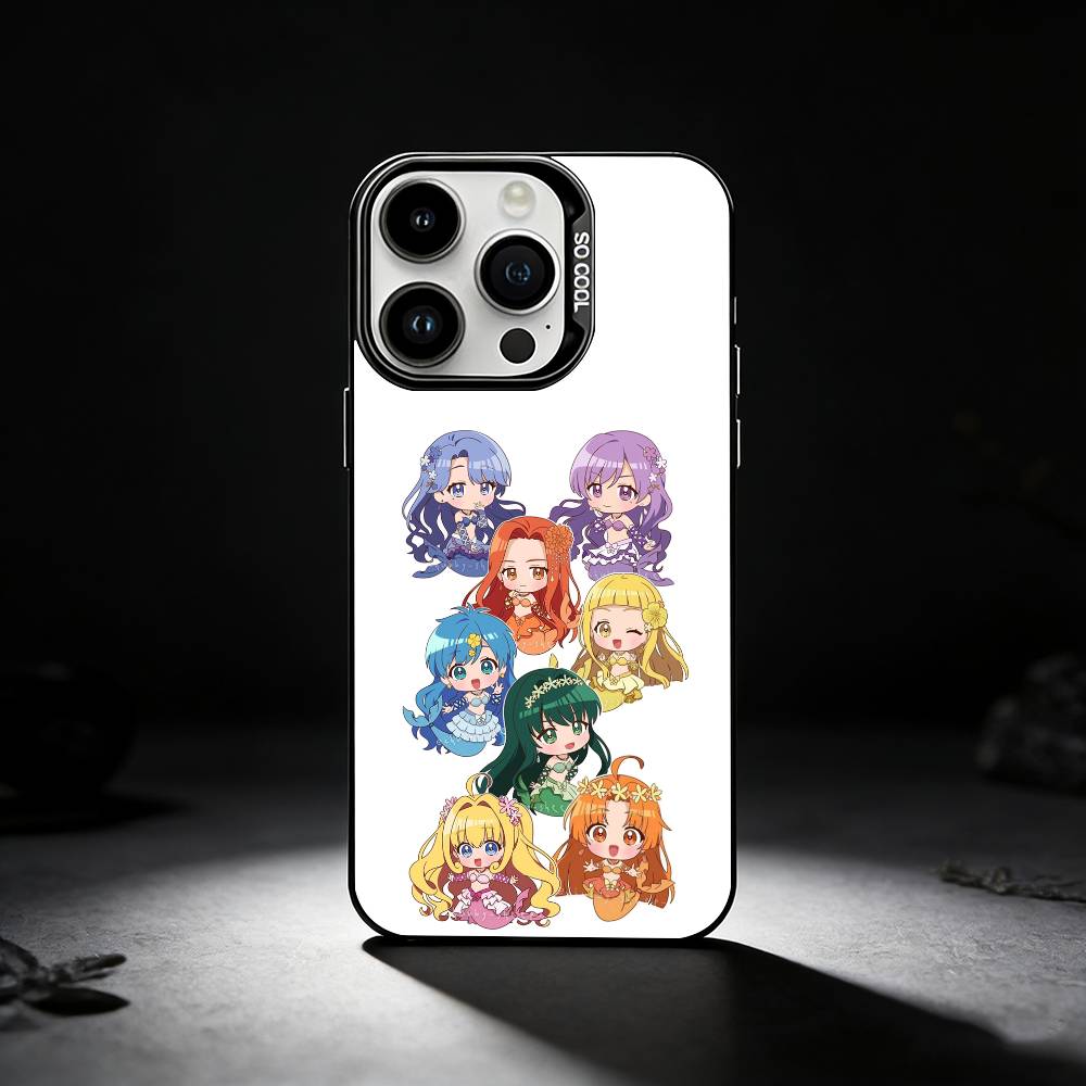 M-Русалка M-Мелодия Pichi Чехол для телефона для iPhone 17,16,15,14,13,12,11 Plus,Pro Max,XS,Цветной серебристый чехол для телефона