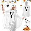Хэллоуин Вечеринка Женский Плащ Привидения с Капюшоном Плащ с Цифровой Печатью Детский Маскарадный Костюм