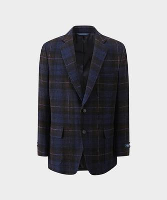 Brooks Brothers Traditional Fit 1818 Harris Tweed 3-Button Sack Jacket (Purple) (Bbjsmm46507Ef)