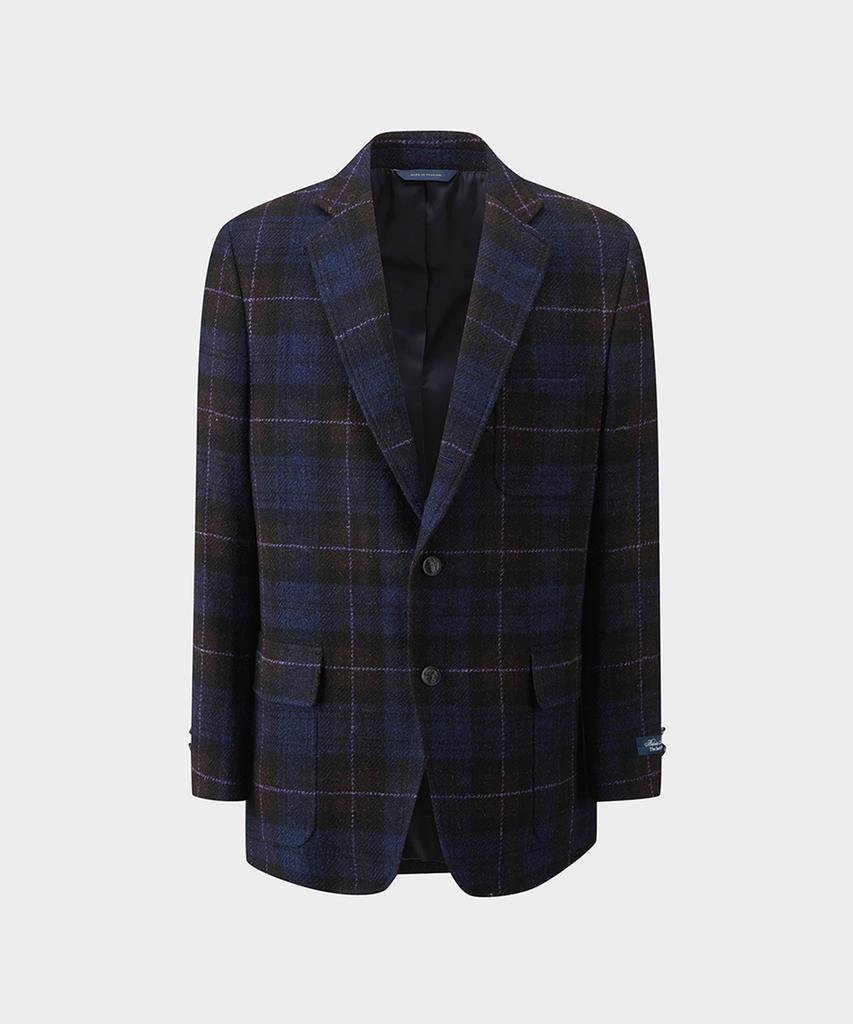 Brooks Brothers Traditional Fit 1818 Harris Tweed 3-Button Sack Jacket (Purple) (Bbjsmm46507Ef)
