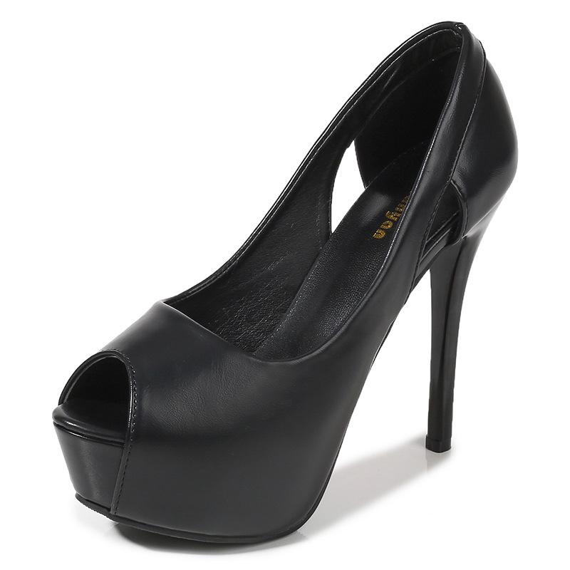 Новые непромокаемые свадебные туфли на платформе и шпильке с неглубоким горлом, очень высокий каблук, профессиональные повседневные модные женские туфли на одинарной платформе для ночного клуба