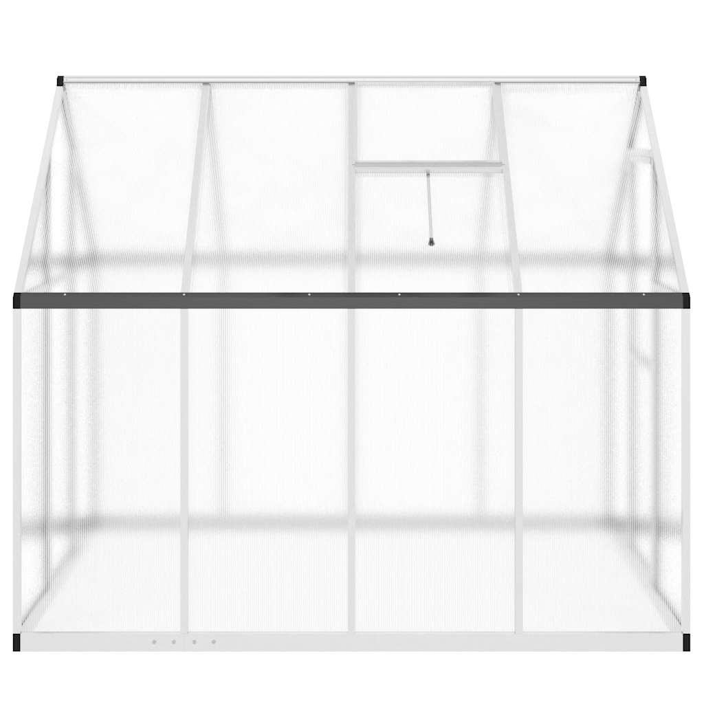 Greenhouse with Foundation Frame Silver 224 x 169 x 195 cm Aluminum