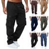 Men's Overalls Drawstring Multi Pocket Casual Pants Hiking Pants Cotton Twill Pants