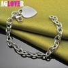 925 Sterling Silver Heart Bracelet Jewelry