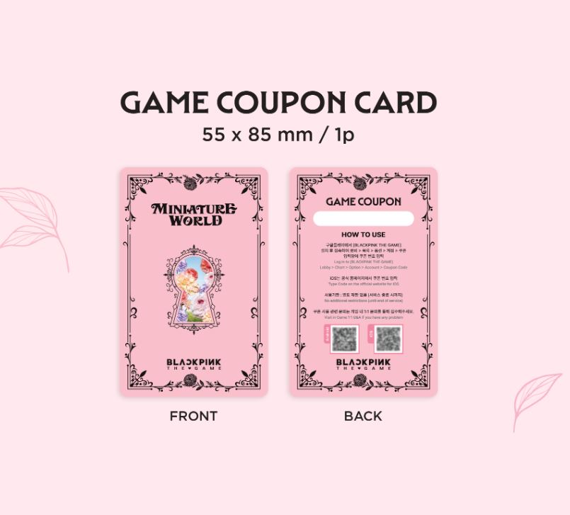 BLACKPINK THE GAME Коллекция фотокарточек – МИНИАТЮРНЫЙ МИР [Предзаказ + Бонус в виде внутриигрового купона]