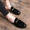 Модные тенденции Летние получешки Открытый рот Смеющийся Кожаные повседневные туфли Лоферы Тапочки Мужские шлепанцы Плоские сандалии парикмахера