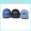 Letter Embroidered Nyc Denim Cap With Curved Brim And Windproof For Outdoor Use