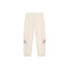 Li Ning Sports Trend Series Solid Color Loose Fit Joggers Women Joggers Off-White AYKT168-4