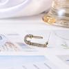 Необычная подвеска S925 Женские Девичьи Кристальные Геометрические Серьги-гвоздики Серьги-скрепки