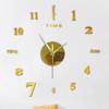 Frameless Diy Wall Mute Clock 3d Mirror Sticker Home Decor Wall Mute Clock 12-hour Display Wall Clock Home Office Decor 50x50cm