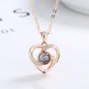 S925 Silver Projection Love Necklace 100 Languages I Love You Necklace