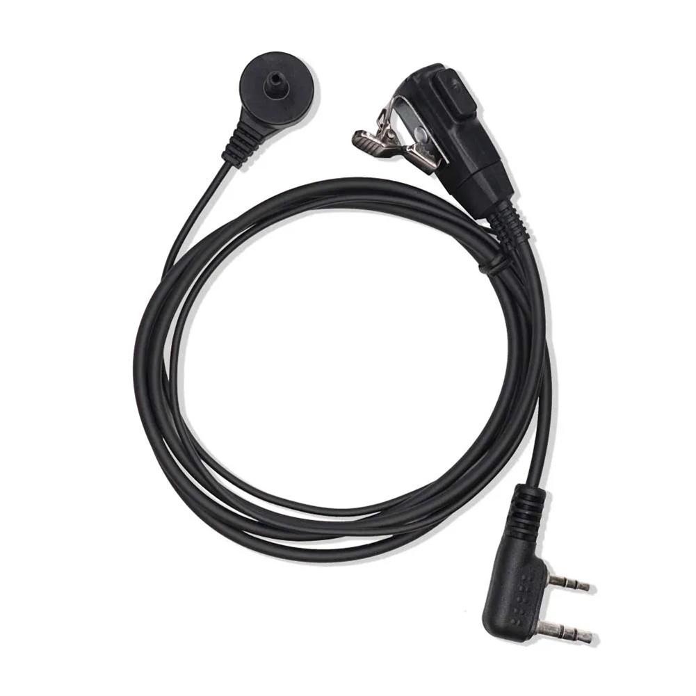 Walkie Talkie Earpiece With Mic 2 Pin Covert Air Acoustic Tube Headset Hands-free For Bouncers Nightclubs