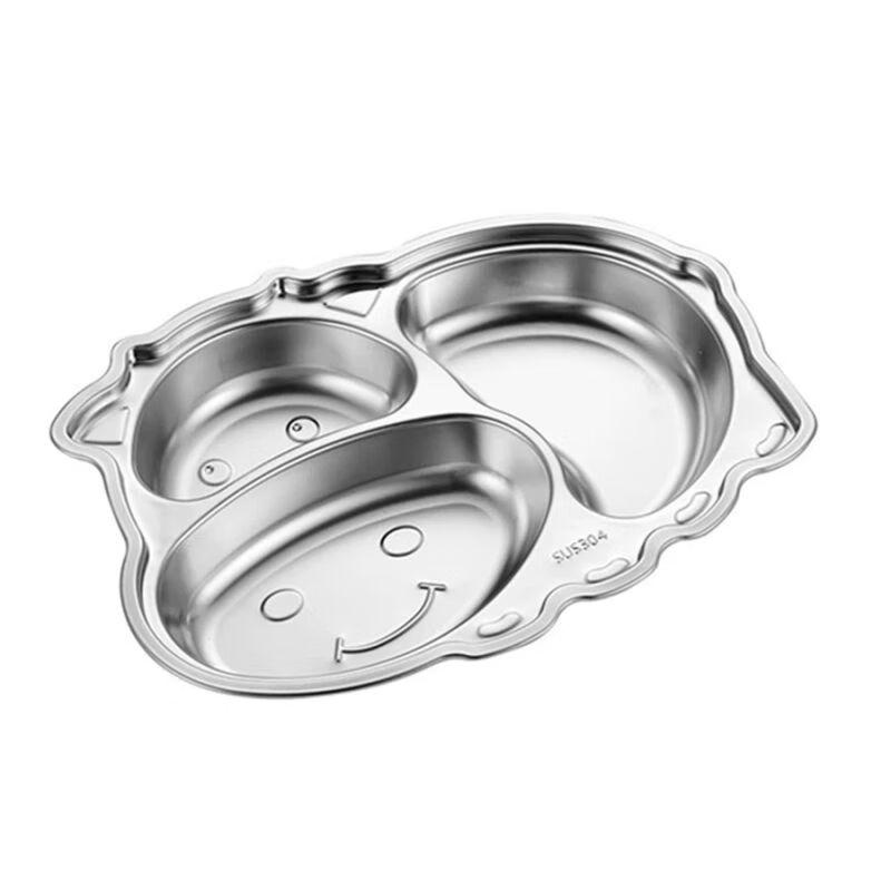 Kids' 304 Stainless Steel Divided Dinner Plate Set