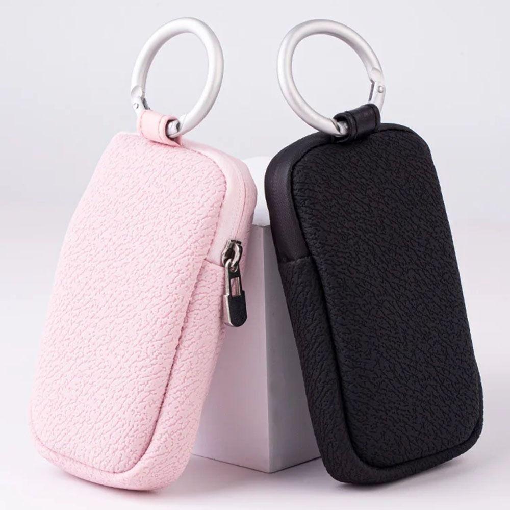 С кольцом-пряжкой, кошелек для монет из ПУ кожи, водонепроницаемый мешочек для мелочи с брелоком, портативная сумка для ключей, визитница