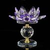 Подсвечник в виде лотоса из прозрачного стекла, подставка для свечей со стеклянным основанием, подсвечник для украшения домашней вечеринки, украшения столовой