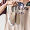 Мужские туфли с одной педалью, летние, дышащие, старые, пекинские, черные, парусиновые, универсальные, маленькие, белые, туфли, ленивые, повседневные, для сноуборда