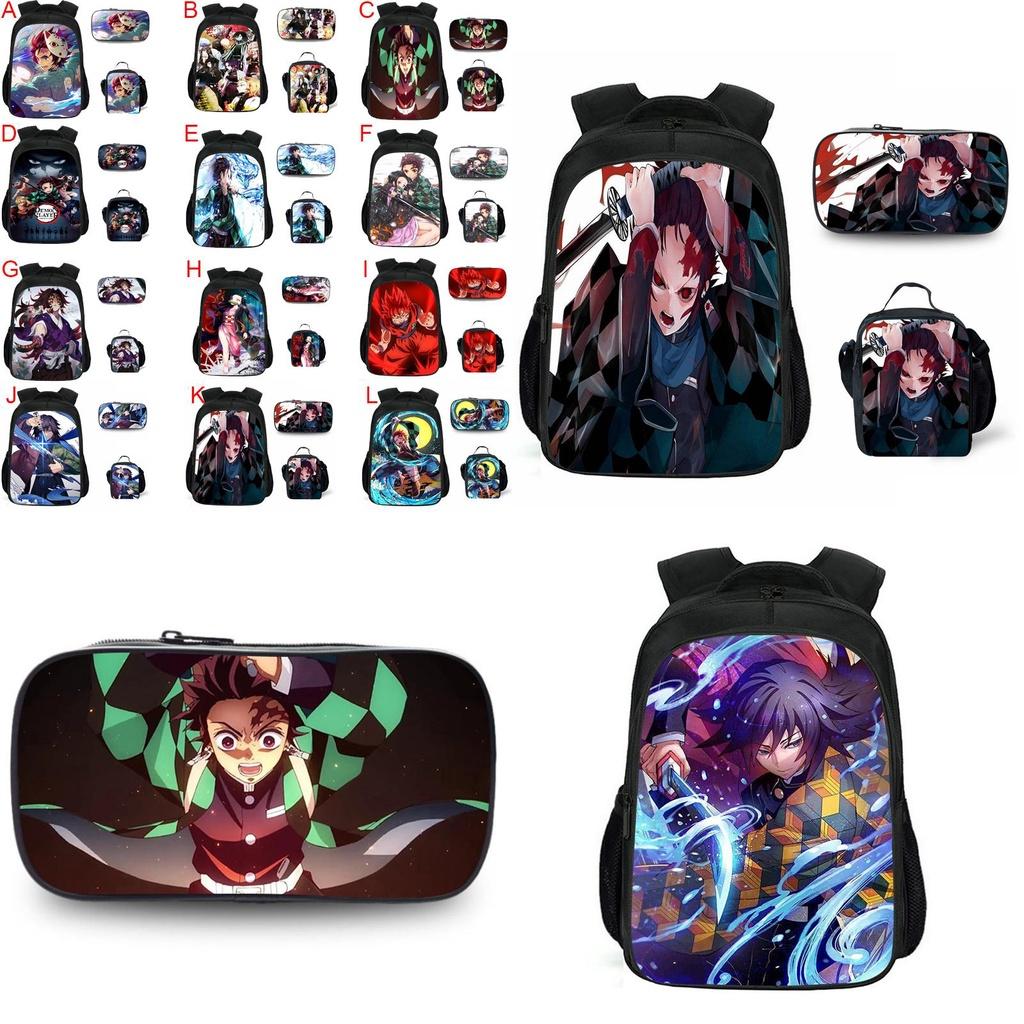 Рюкзак Demon Slayer Kimetsu No Yaiba большой вместимости из прочного материала и стильного дизайна