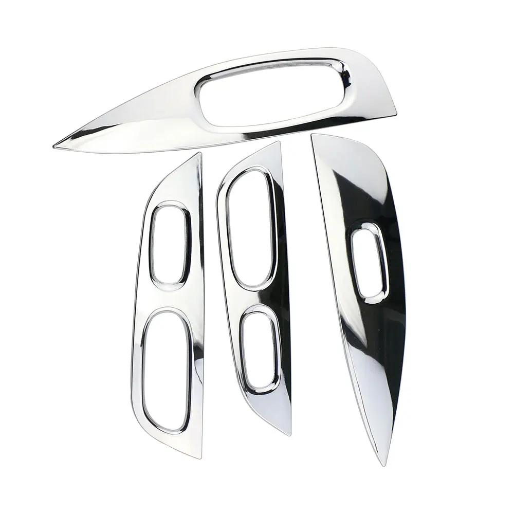 Хромированные накладки на панель переключателей дверей и окон для Nissan X-trail Xtrail T32 Rogue 2014 - 2020 LHD Накладки на подлокотники 4 шт./компл.