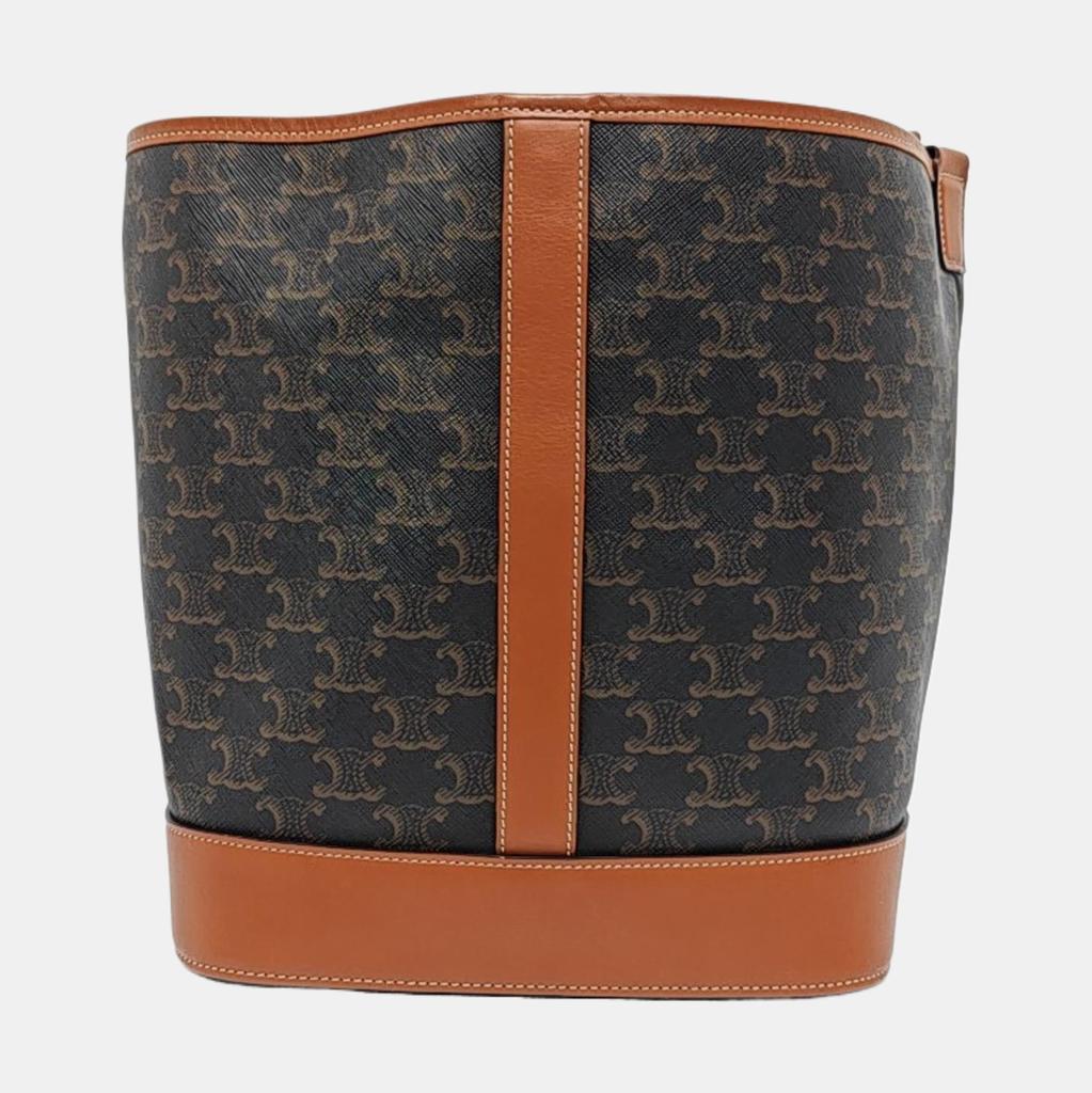 [Pre-Owned] Triomphe Classic Monogram Canvas And Calfskin Bucket Bag - Very Good #16O4DVY