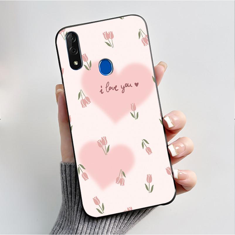 Чехол с рисунком для ZTE Blade V10 Fundas Ударопрочный Coque Capa Мягкий силиконовый Черный корпус Милый цветочный мультяшный чехол