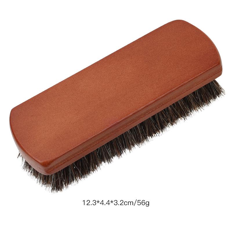 Premium Beech Wood Shoe Brush with Boar Bristles – Gentle Horsehair for Polishing & Dust Removal, Safe for Shoes