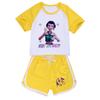 5245 Детский Девочки POP Rumi Zoey Mira Принт Футболка Шорты Спорт Спортивный Костюм Комплект Одежды