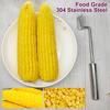 Stainless Steel Corn Cob Stripper Fast Corn Stripping Tool for Kitchen Curved Blade Corn Peeler Kernel Remover Cutter Ideal Gift