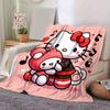 1шт. Плед с рисунком Hello Kitty - Милое мягкое животное для домашнего декора, офиса, активного отдыха и в качестве подаркаz0411231