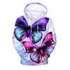 Fashion Colorful Butterfly 3D Print Hoodies Women Streetwear Oversized Pullovers Hoodie Hooded Sweatshirts Woman Tops Clothing